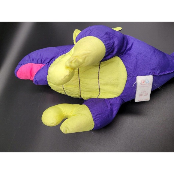 Vintage Fisher Price Pterodactyl Plush Parachute Material Screech Box 1992 - Picture 6 of 8